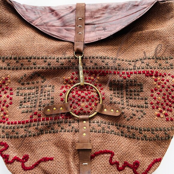 FREE PEOPLE We The Free Talia Shoulder Bag In Distressed Brown NWT - Picture 4 of 9